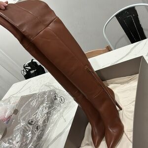 BCBG Max Azria Abella Cognac Over the Knee Boot Sz 38 BRAND NEW. Never work